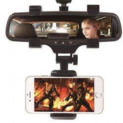 iPhone Samsung GPS Smartphone Car Rear View Mirror 360 Degree Phone HolderAccessories