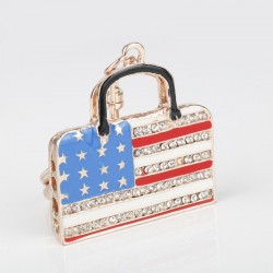 Rhinestone & crystal handbag - keychain