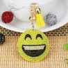 Crystal Emoji Expression Keychain Keyring