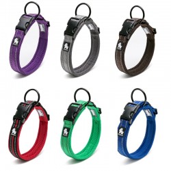 Dog pet adjustable reflective nylon collarCollars & Leads
