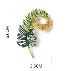 Crystal Pine tree broochBrooches