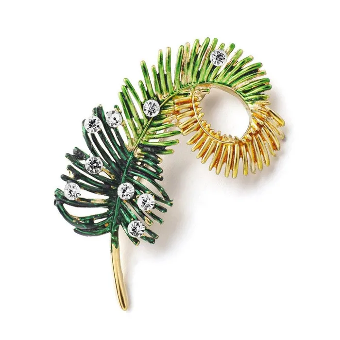 Crystal Pine tree broochBrooches