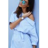 Plus size - off shoulder striped dressDresses