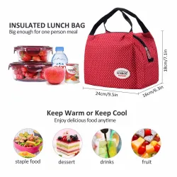 Portable thermal canvas lunch bag
