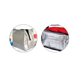 Portable thermal canvas lunch bag