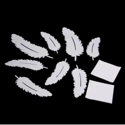 3D feathers mirror wall stickers wallpaper