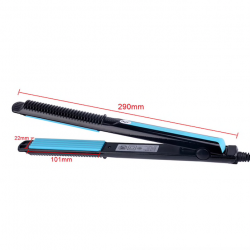 Electric hair straightener corrugated iron with temperature control