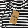 Striped hooded dress with pockets
