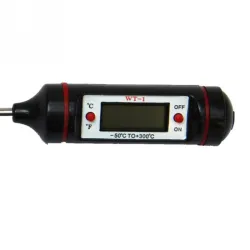 Digital food thermometer - stainless steel - for baking - cooking - meatBakeware