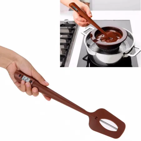 Digital LCD silicone spatula thermometerBakeware