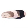 Rhinestones thick heel flip flops sandals