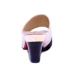 Rhinestones thick heel flip flops sandals