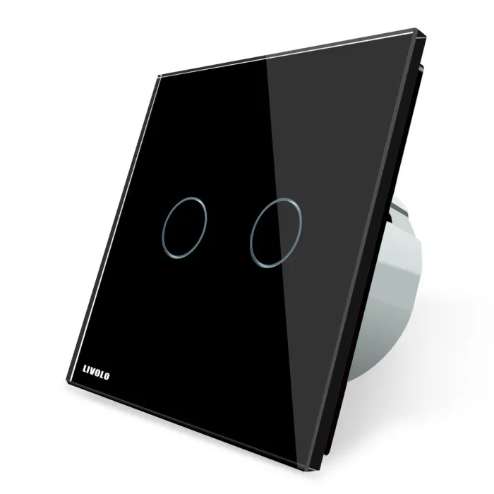 220 - 250V wall crystal glass touch switch panel