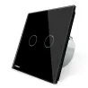 220 - 250V wall crystal glass touch switch panel