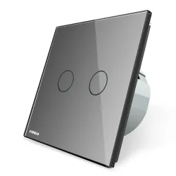 220 - 250V wall crystal glass touch switch panel