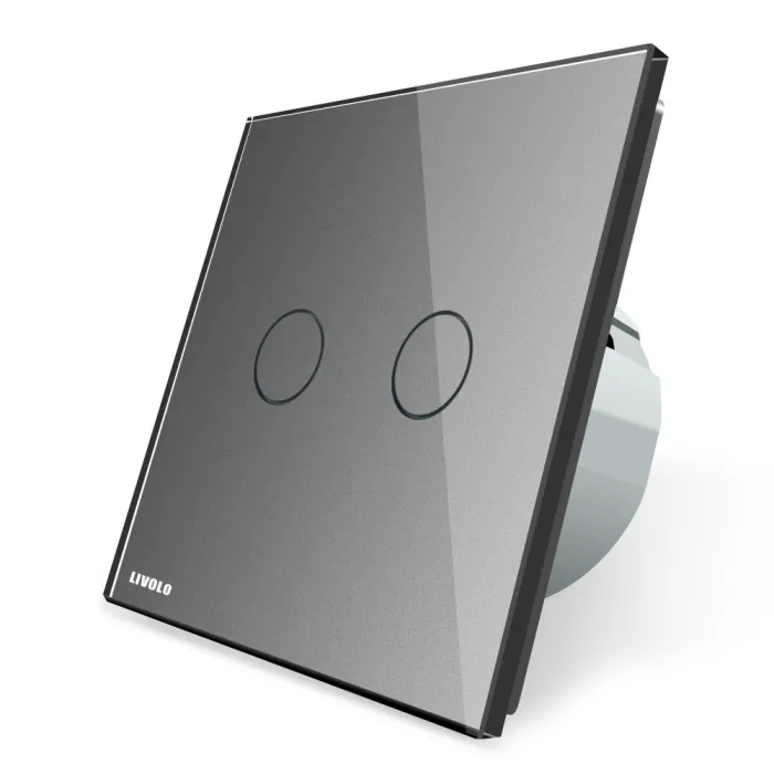 220 - 250V wall crystal glass touch switch panel