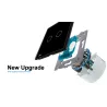 220 - 250V wall crystal glass touch switch panel