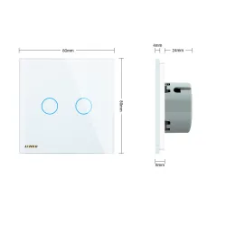 220 - 250V wall crystal glass touch switch panel