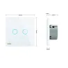 220 - 250V wall crystal glass touch switch panel