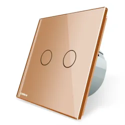 220 - 250V wall crystal glass touch switch panel