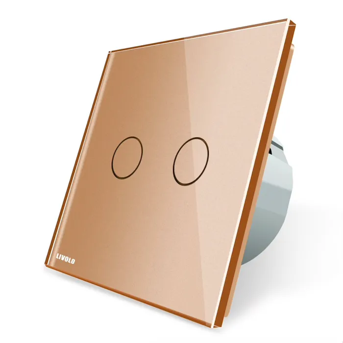 220 - 250V wall crystal glass touch switch panel