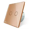 220 - 250V wall crystal glass touch switch panel