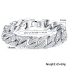 Gold / silver bracelet with zirconias unisex