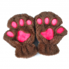 Bear paw mittens - plush fingerless glovesGloves