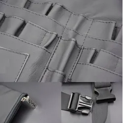 Portable makeup cosmetic bag with belt