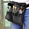 Portable makeup cosmetic bag with belt