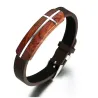 Retro rosewood genuine leather bracelet