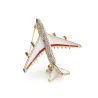 Crystal airplane brooch