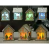 Wooden Christmas house with LED - do it yourself