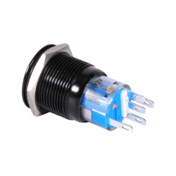 19mm 12V LED car waterproof self-locking latch push button switchSwitches