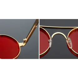 Round vintage steampunk sunglasses unisex