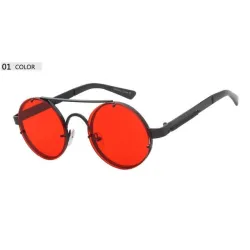 Round vintage steampunk sunglasses unisex