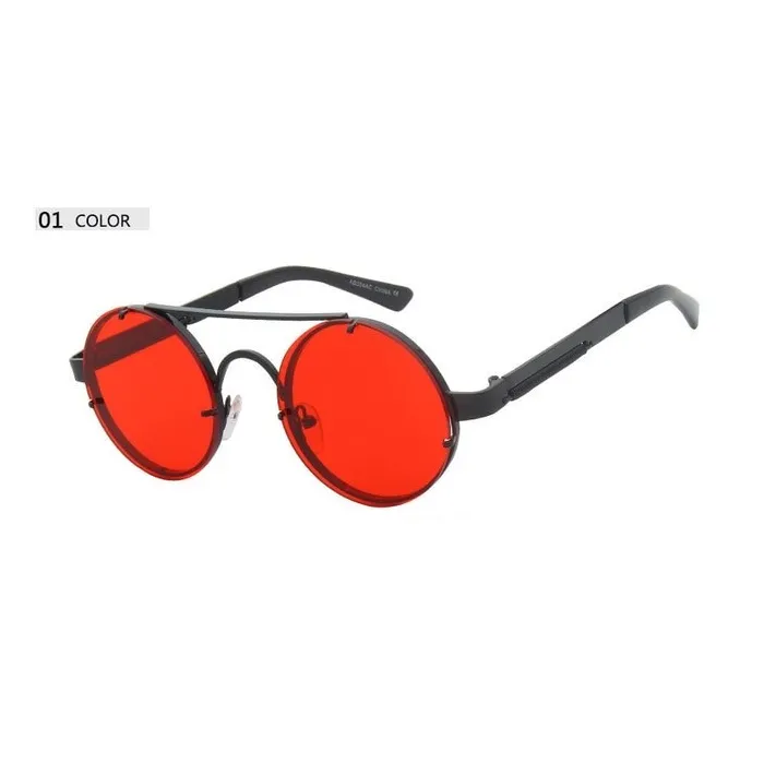 Round vintage steampunk sunglasses unisex