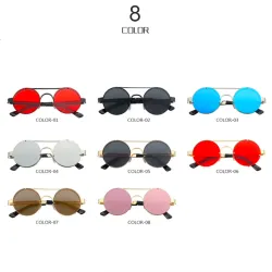 Round vintage steampunk sunglasses unisex