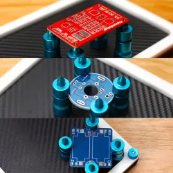 EleksMaker EleksFix & 4 pillars magnetic PCB board support frameSoldering