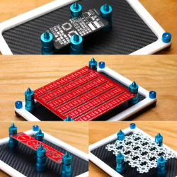 EleksMaker EleksFix & 4 pillars magnetic PCB board support frameSoldering
