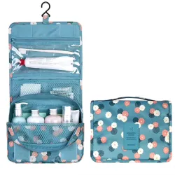 Hanging travel cosmetic make up organiser