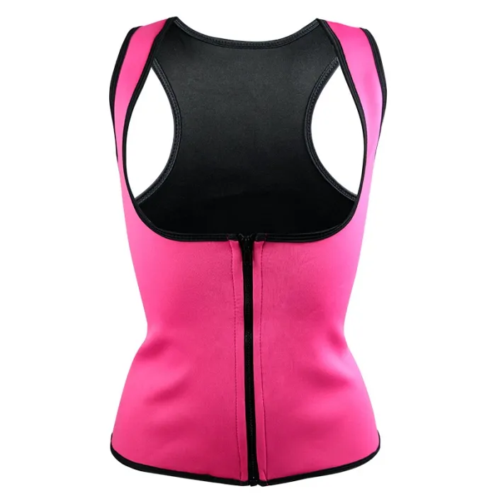 Neoprene body shaper training slimming vest with zipper