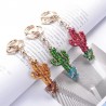 Crystal cactus keychain keyring