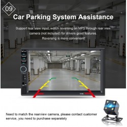 Bluetooth car radio - DIN 2 - 7'' Inch LCD touch screen - MP3-MP5 player - USB - MirrorLinkDin 2