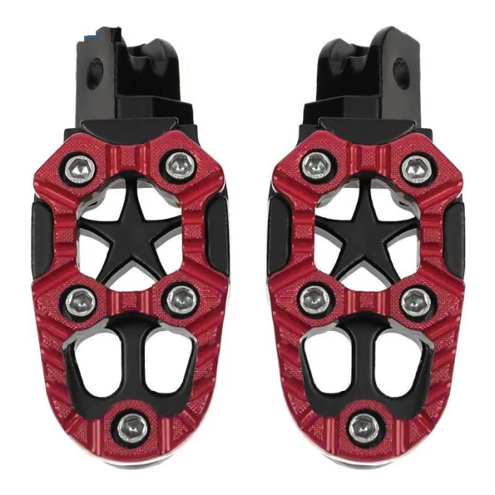 Universal motorcycle metal footrests with spring 8mm 2 pcs