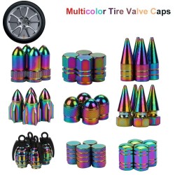 Neon aluminum car tire valve caps 4 pcsWheel parts