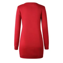 Warm mini dress with long sleeve
