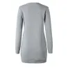 Warm mini dress with long sleeve