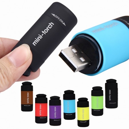 Mini 0.3W USB LED light torch with keychain