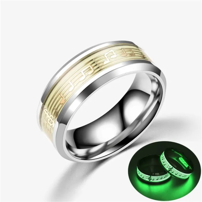 Glowing in the dark fluorescent ring - unisex